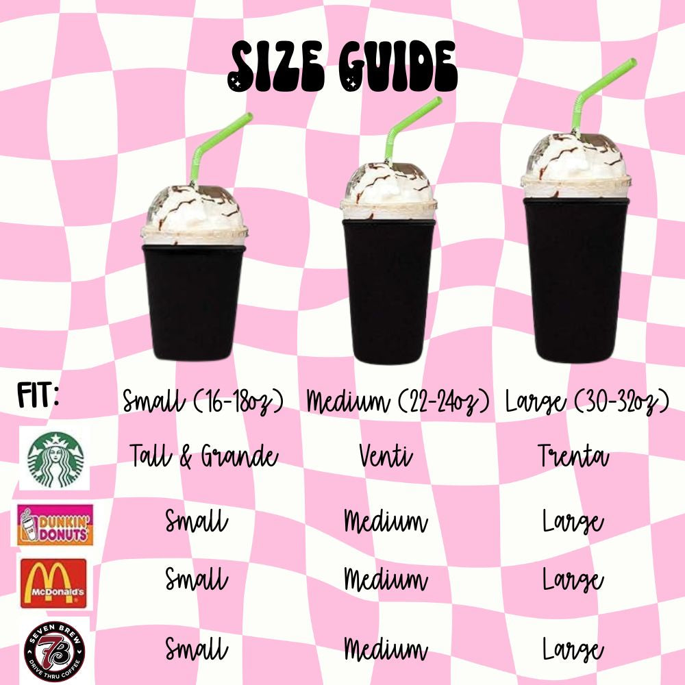 Reusable Iced Coffee Sleeve - Valentine's Coquette Bows