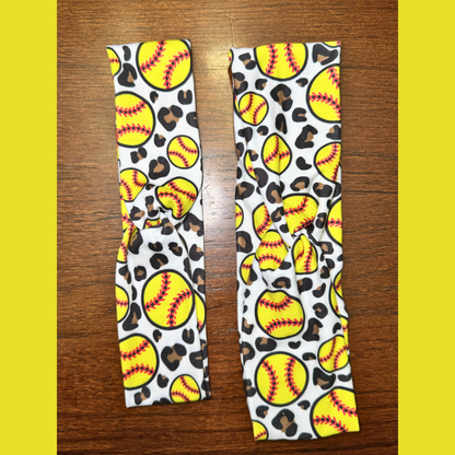 Softball Leopard Print Twist Headband