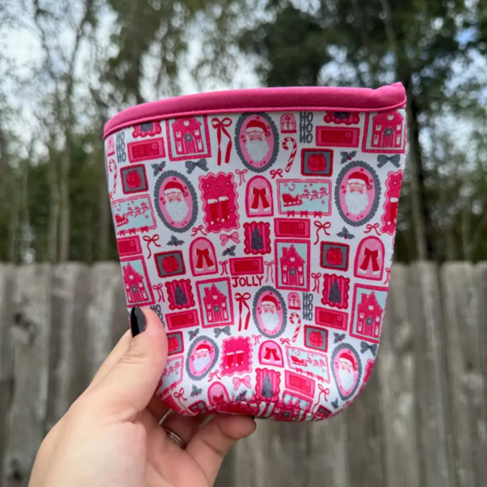 Christmas Stamps Reusable Iced Drink Sleeve image 1