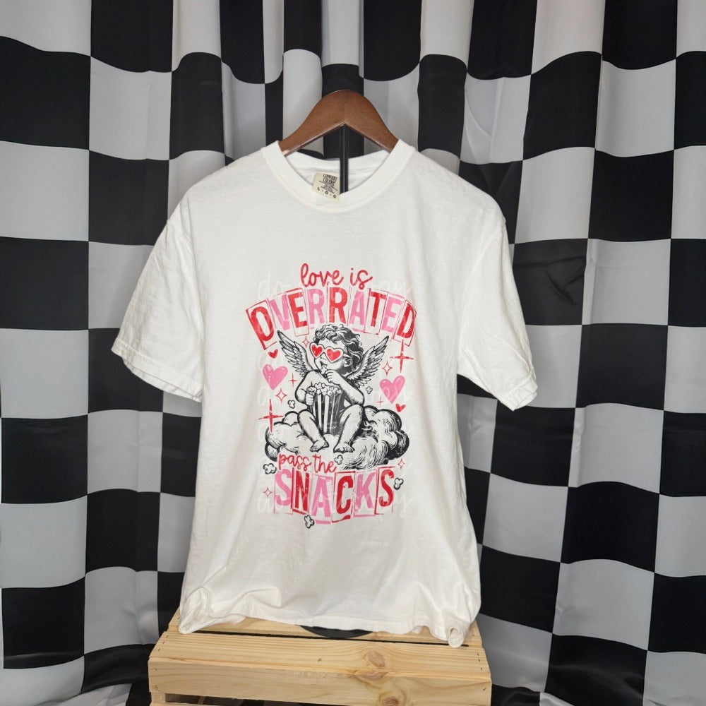 Love is Overrated, Pass the Snacks Shirt