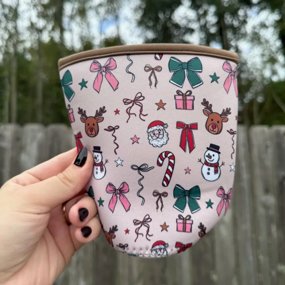 Christmas Collage Reusable Iced Drink Sleeve image 1